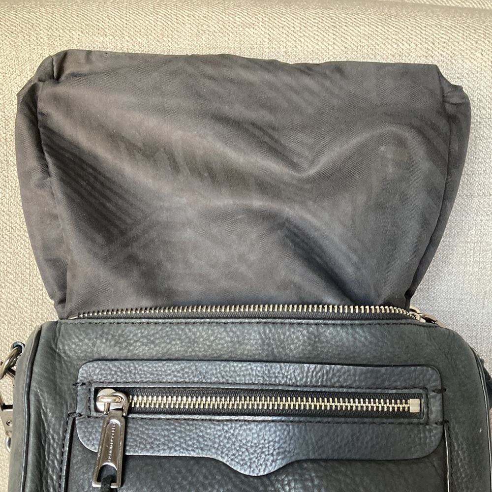 Rebecca Minkoff Black Leather Chain-Link Crossbody Bag - Picture 8 of 12